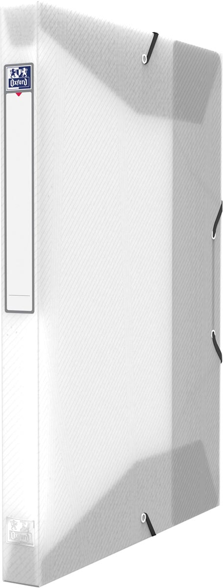 OXFORD Hawaï elastobox, formaat A4, uit PP, rug van 2,5 cm, transparant