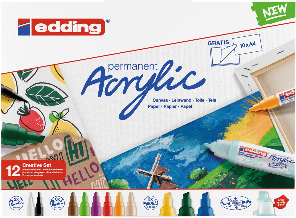 Edding Acrylic starterkit groot realistisch