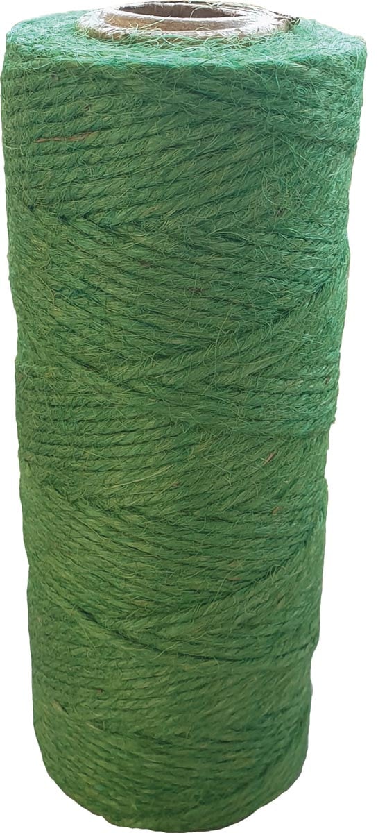 Jute bindtouw van 75 m, groen