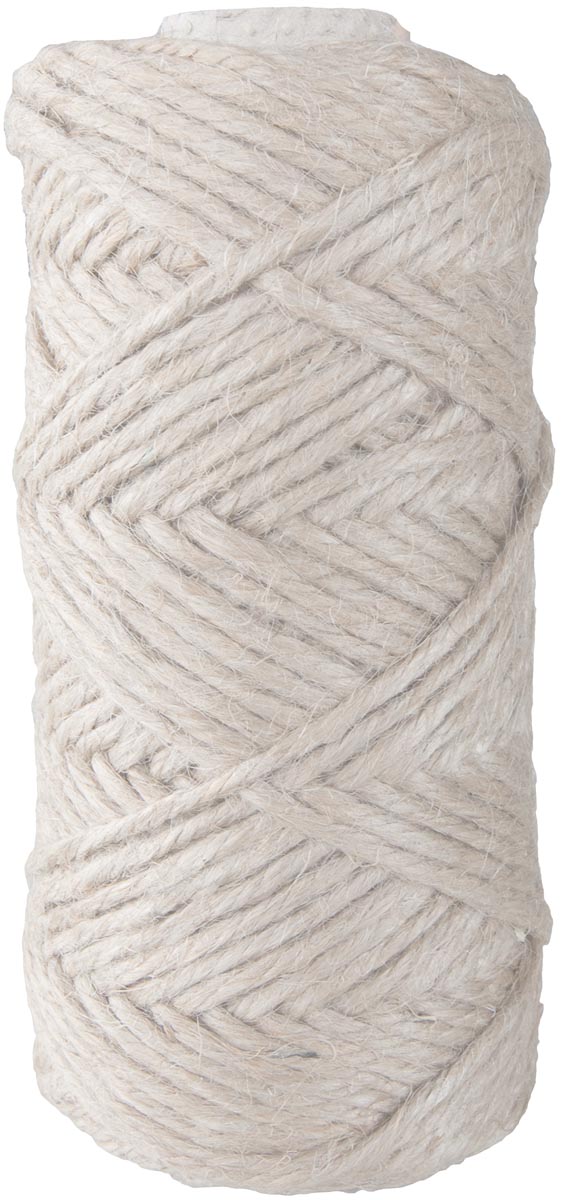 Jute bindtouw van 75 m, wit