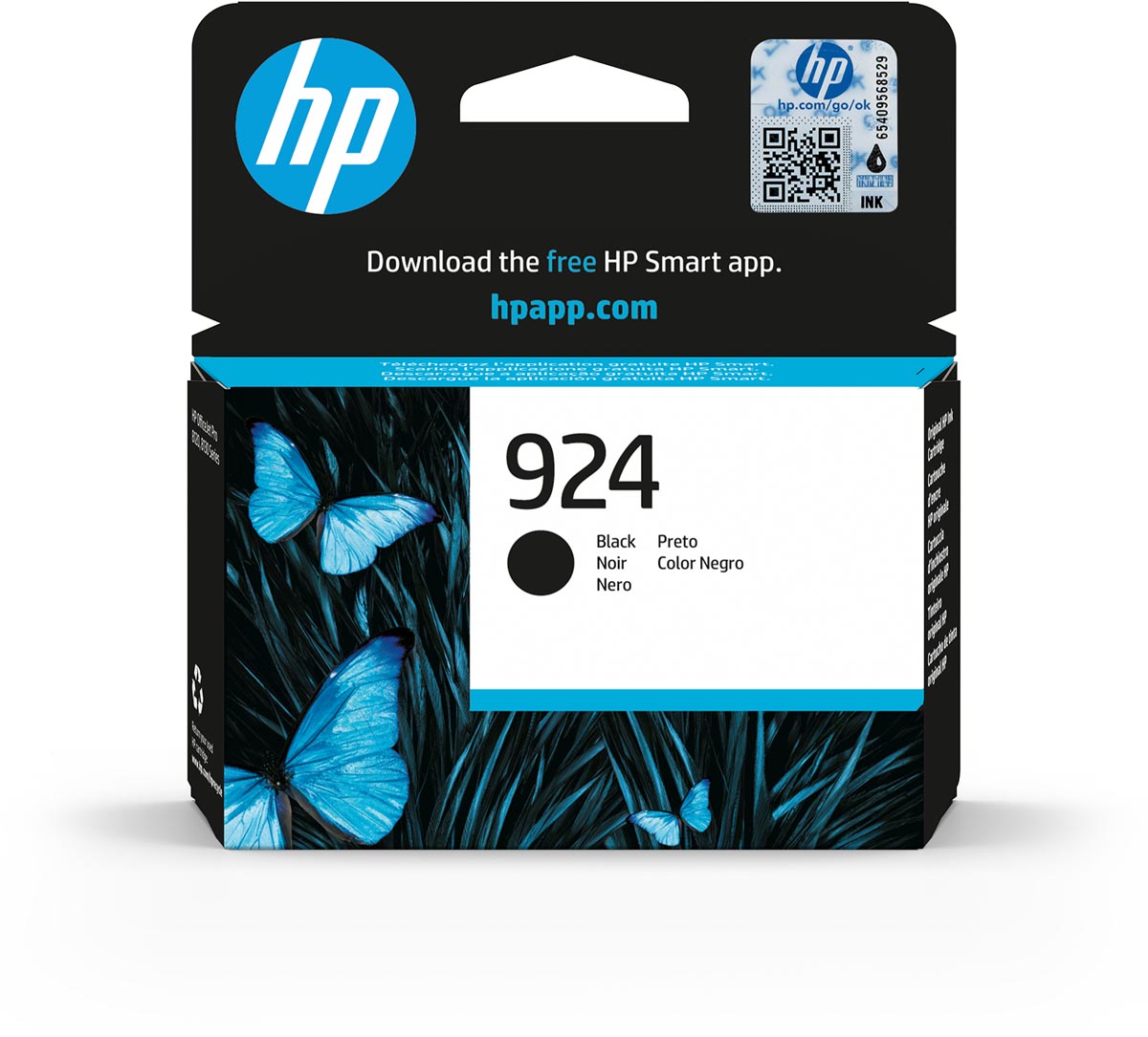 HP inktcartridge 924, 500 pagina&apos;s, OEM 4K0U6NE, zwart afbeelding