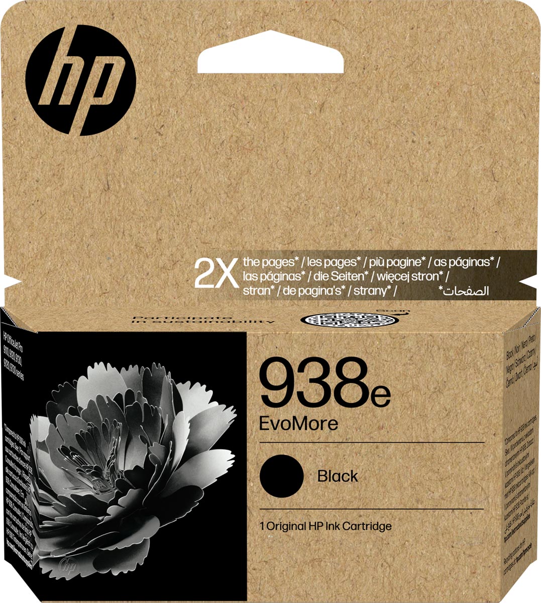 HP inktcartridge 938e, 3.100 pagina's, OEM 4S6Y2PE, zwart