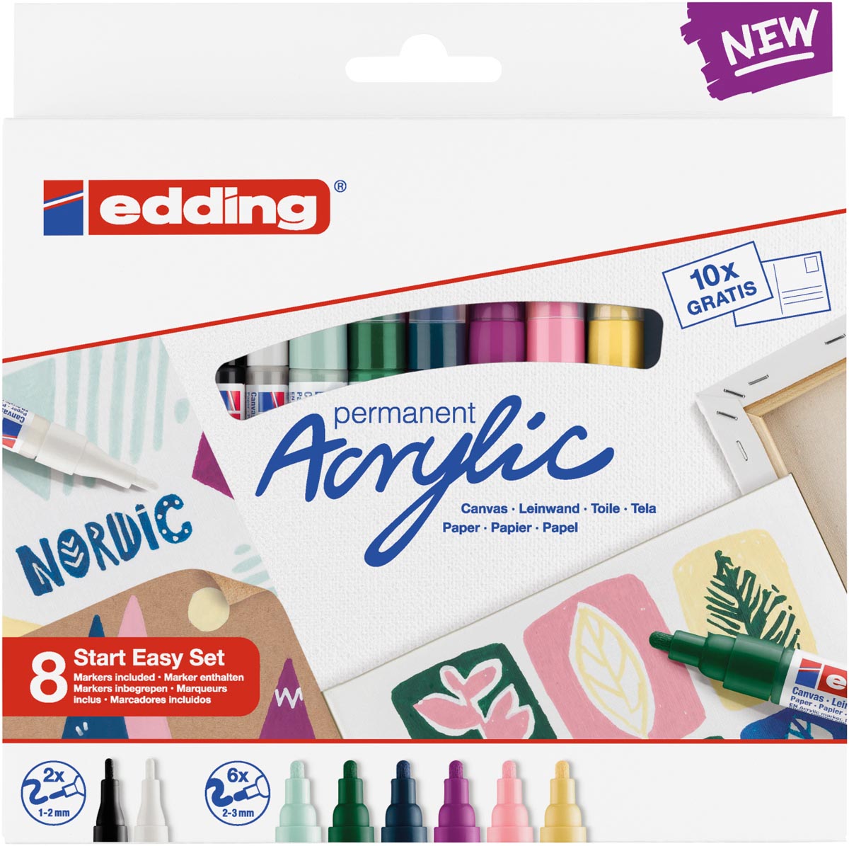 Edding Acrylic starterkit klein Scandinavisch