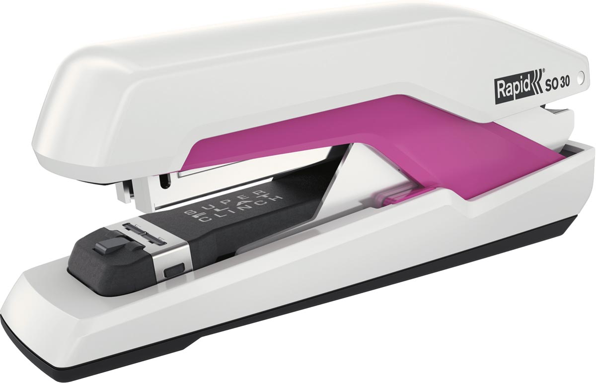 Rapid Supreme Fullstrip nietmachine SO30, wit/roze