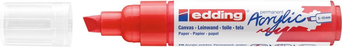 Edding Acrylic marker breed verkeersrood