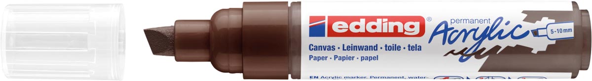 Edding Acrylic marker breed chocoladebruin