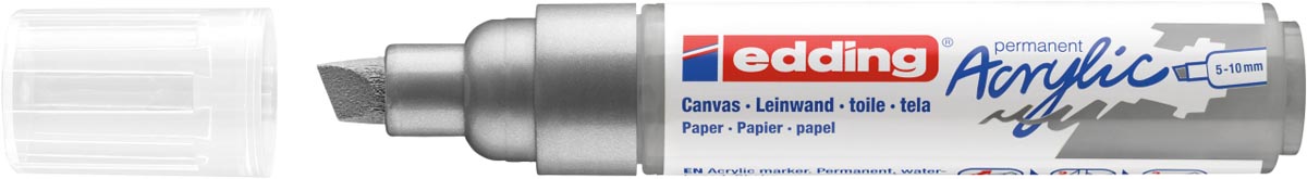 Edding Acrylic marker breed zilver