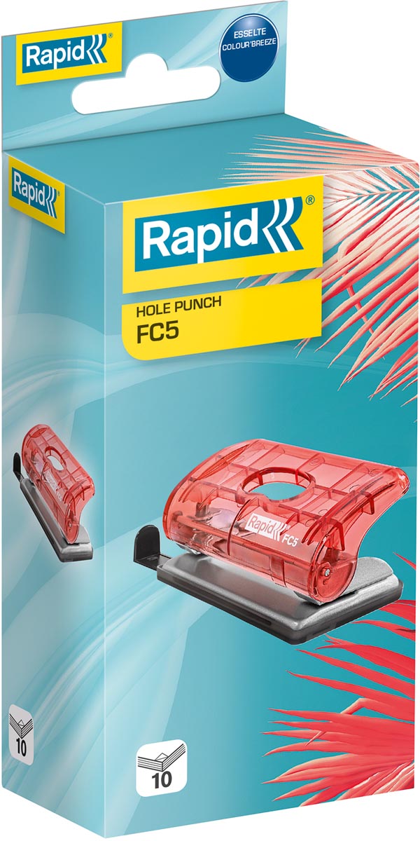 Rapid Colour'Breeze FC5 mini perforator, koraal Rapid Colour'Breeze FC5 mini perforator, koraal
