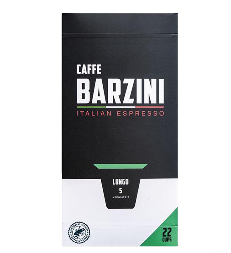 Barzini Lungo koffiecapsules, pak van 22 stuks Barzini Lungo koffiecapsules, pak van 22 stuks