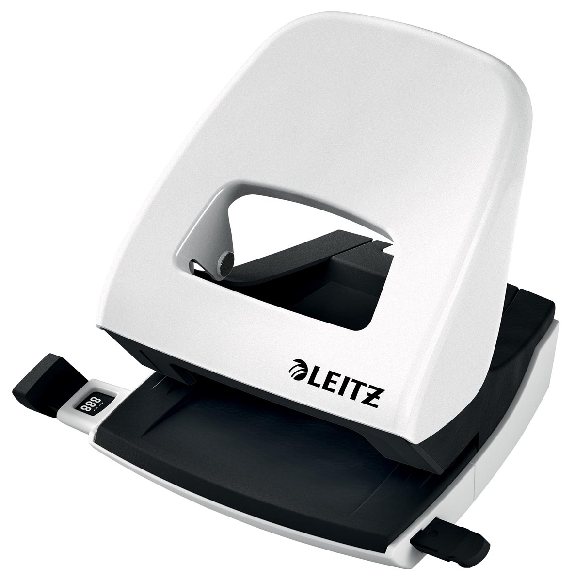 Leitz WOW perforator, 30 blad, parelwit, op blister afbeelding