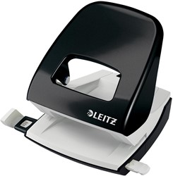 Leitz WOW perforator, 30 blad, zwart, op blister