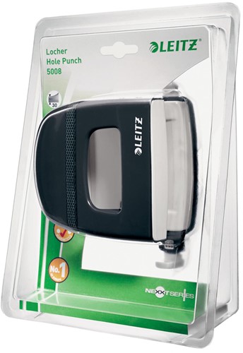 Leitz Nexxt perforator, 30 blad, zwart, op blister-2