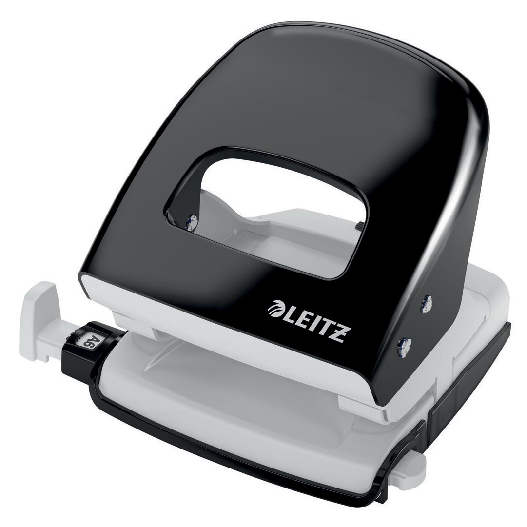 Leitz Nexxt perforator, 30 blad, zwart, op blister afbeelding