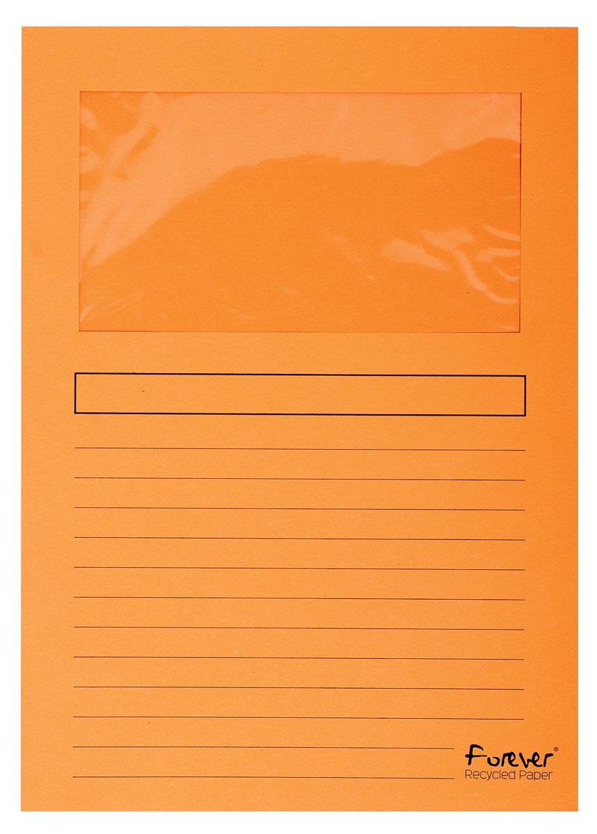 Exacompta L-map met venster Forever, pak van 100 stuks, oranje