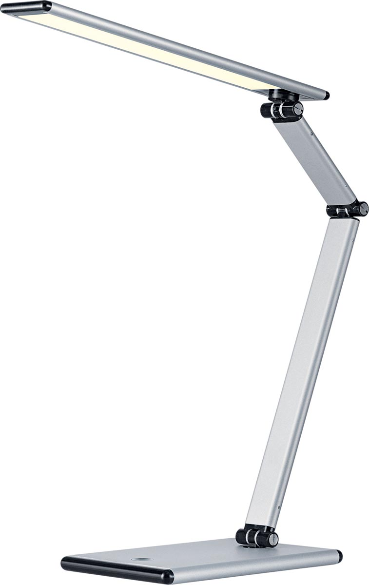 Hansa bureaulamp Slim, LED-lamp, zilver