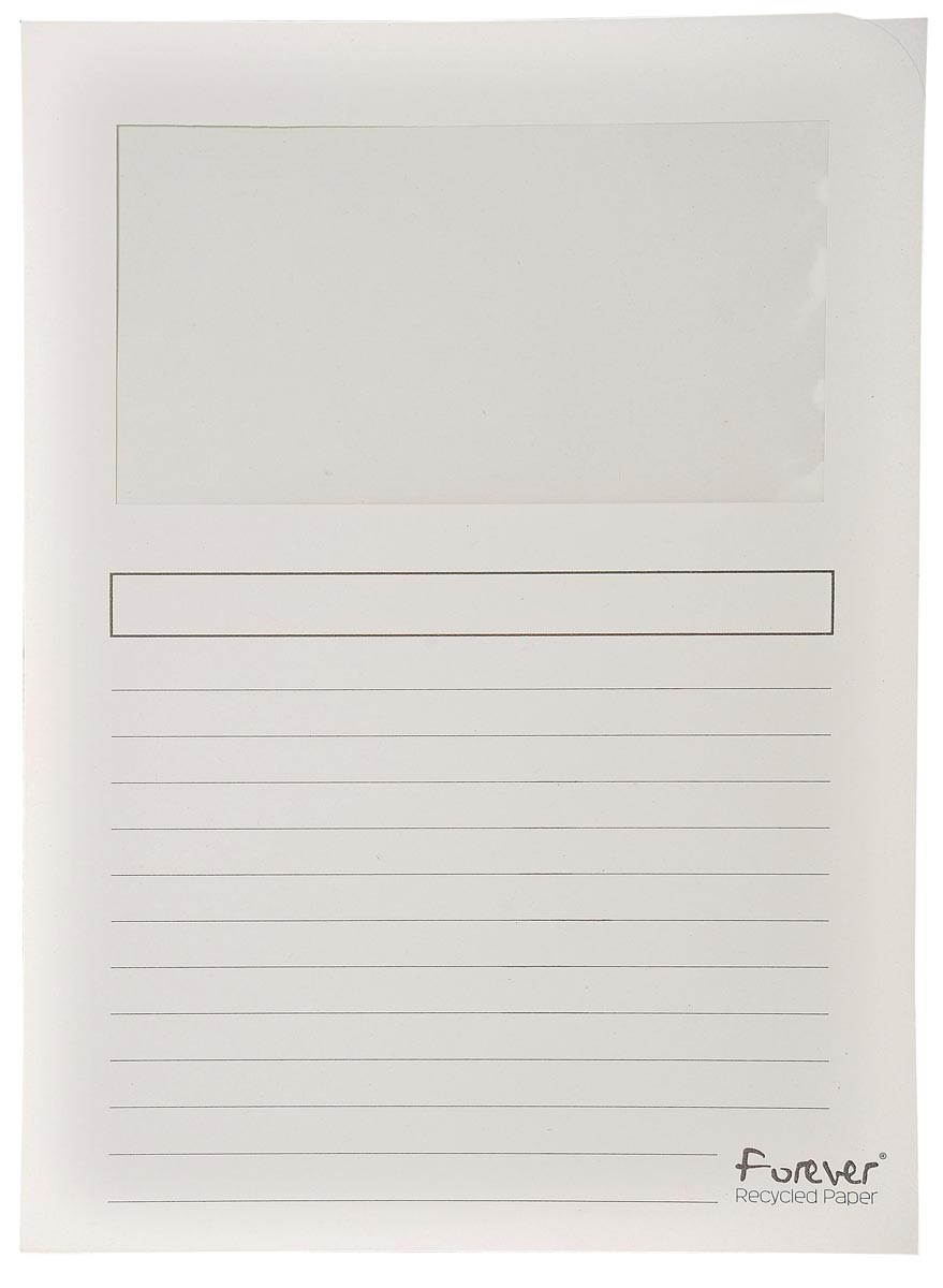 Exacompta L-map met venster Forever, pak van 100 stuks, wit
