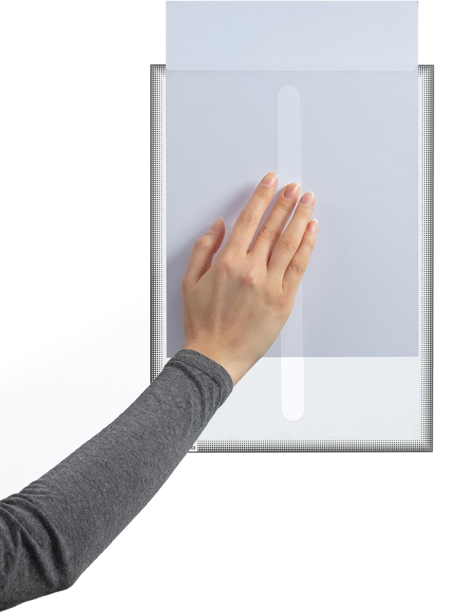 Durable infohoes A4 met statische bevestiging, pak van 5 stuks, grafiet afbeelding