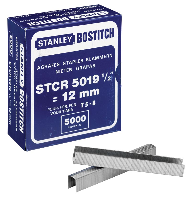 Bostitch Nietjes STCR501912E (12 mm), voor PC8000, doos van 5.000 nietjes afbeelding