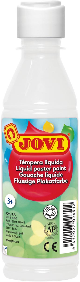 Jovi plakkaatverf, fles van 250 ml, wit