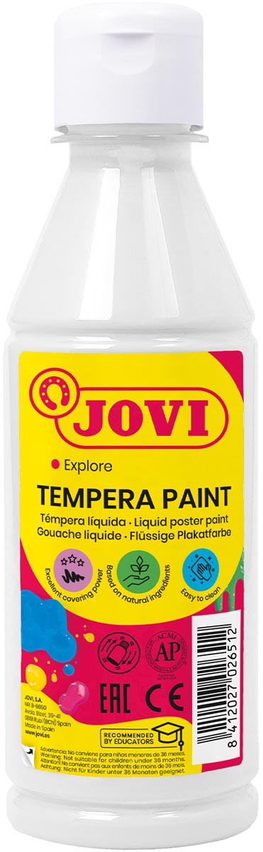 Jovi plakkaatverf, fles van 250 ml, wit afbeelding