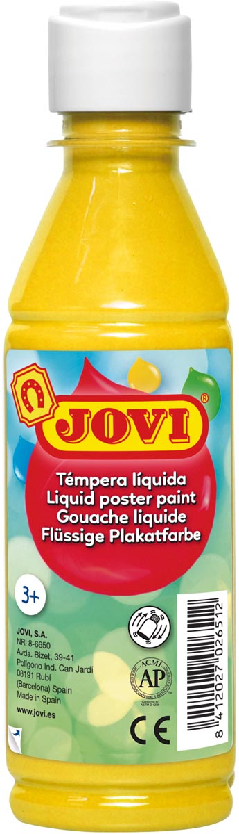 Jovi plakkaatverf, fles van 250 ml, geel