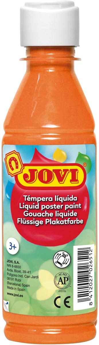 Jovi plakkaatverf, fles van 250 ml, oranje