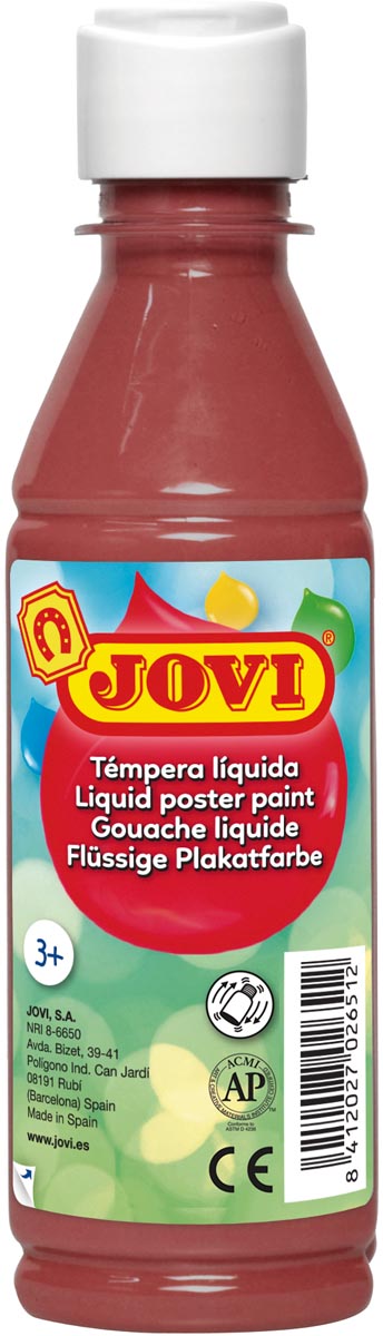 Jovi plakkaatverf, fles van 250 ml, bruin