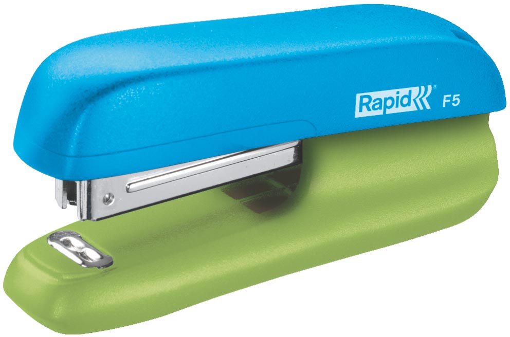 Rapid mini nietmachine F5 en perforator set, blister, blauw/groen
