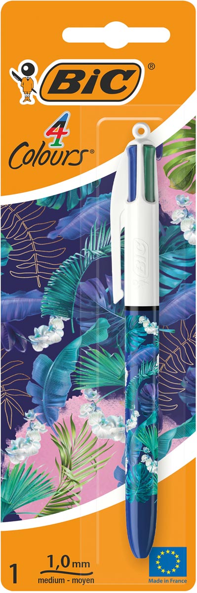 Bic 4 Colours Decors balpen Botanical Universe, medium, op blister