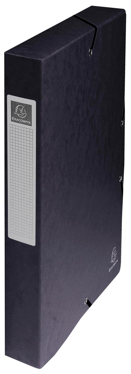 Exacompta elastobox Exabox zwart, rug van 4 cm afbeelding
