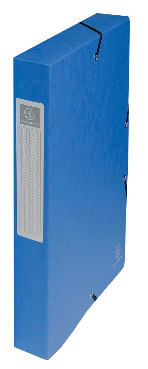 Exacompta elastobox Exabox blauw, rug van 4 cm afbeelding