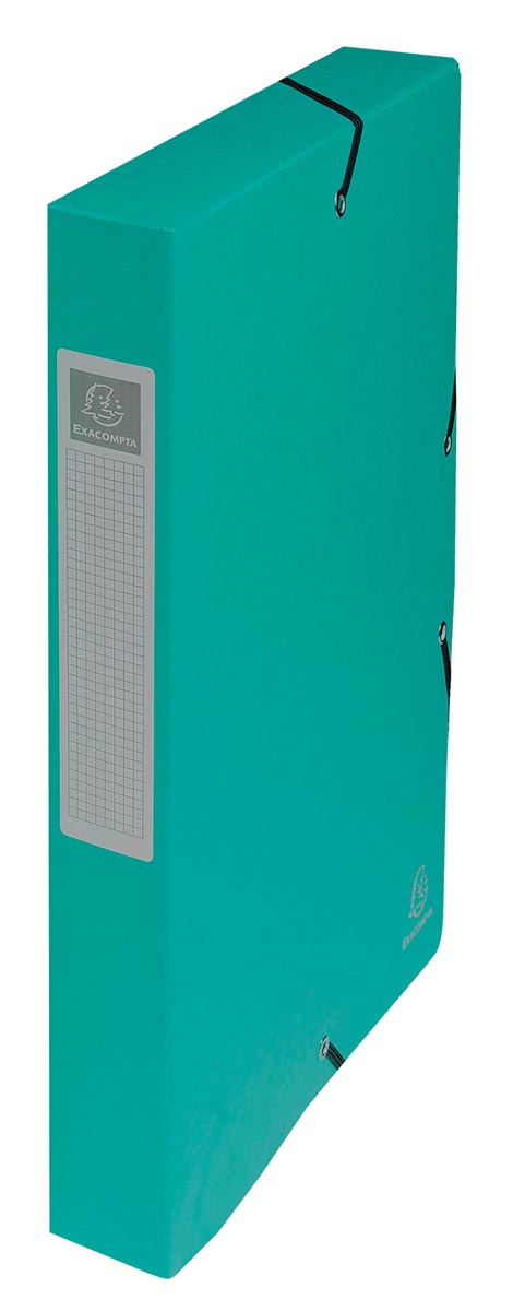 Exacompta elastobox Exabox groen, rug van 4 cm afbeelding