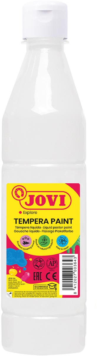 Jovi plakkaatverf, fles van 500 ml, wit Jovi plakkaatverf, fles van 500 ml, wit