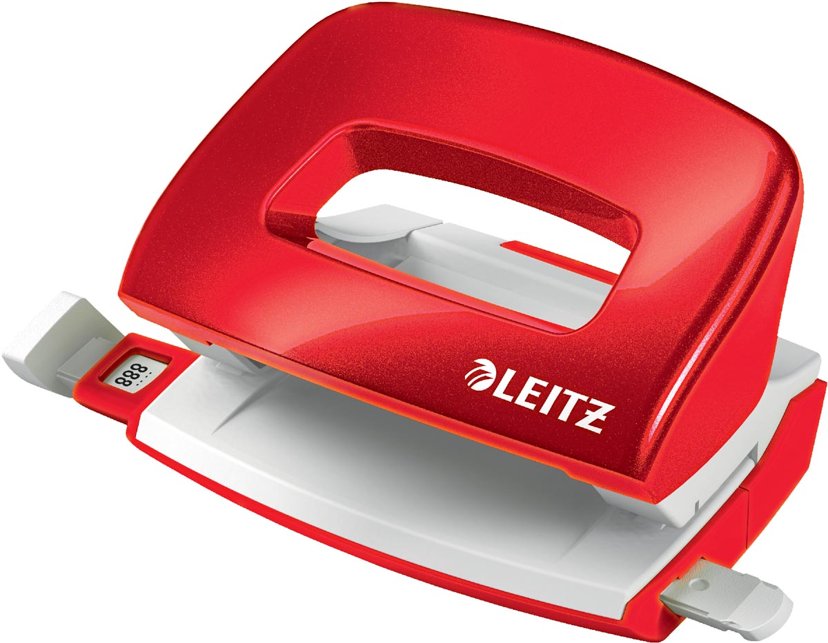 Leitz NeXXt WOW Mini perforator, 10 blad, rood afbeelding