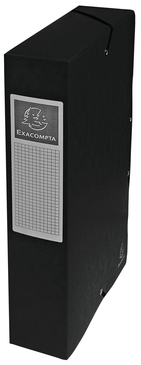 Exacompta elastobox Exabox zwart, rug van 6 cm afbeelding