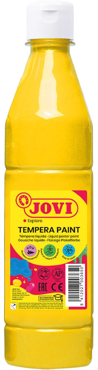 Jovi plakkaatverf, fles van 500 ml, geel Jovi plakkaatverf, fles van 500 ml, geel