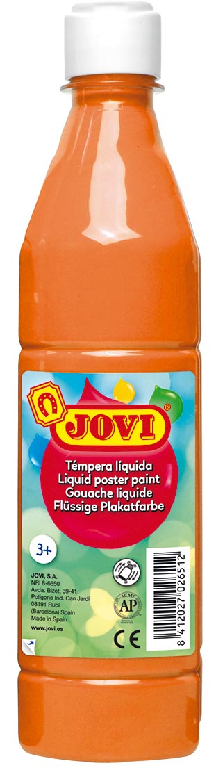 Jovi plakkaatverf, fles van 500 ml, oranje