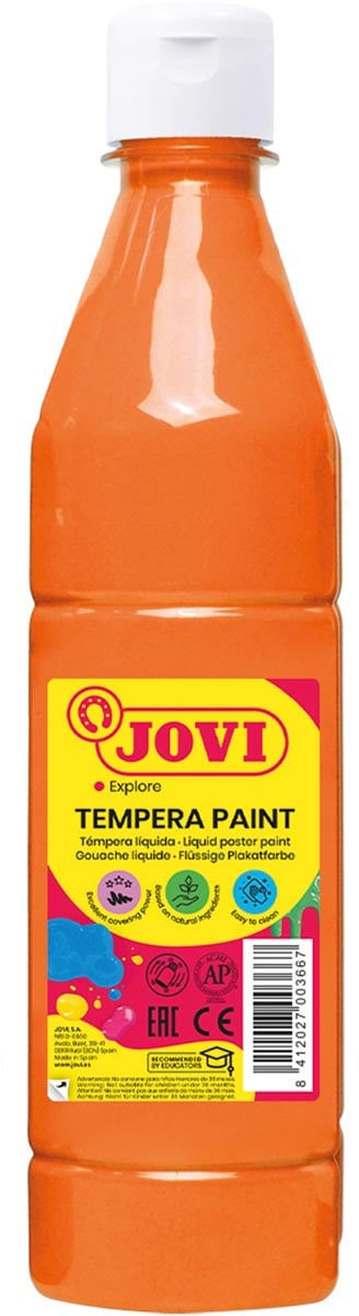 Jovi plakkaatverf, fles van 500 ml, oranje Jovi plakkaatverf, fles van 500 ml, oranje