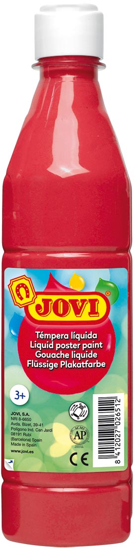 Jovi plakkaatverf, fles van 500 ml, vermiljoen