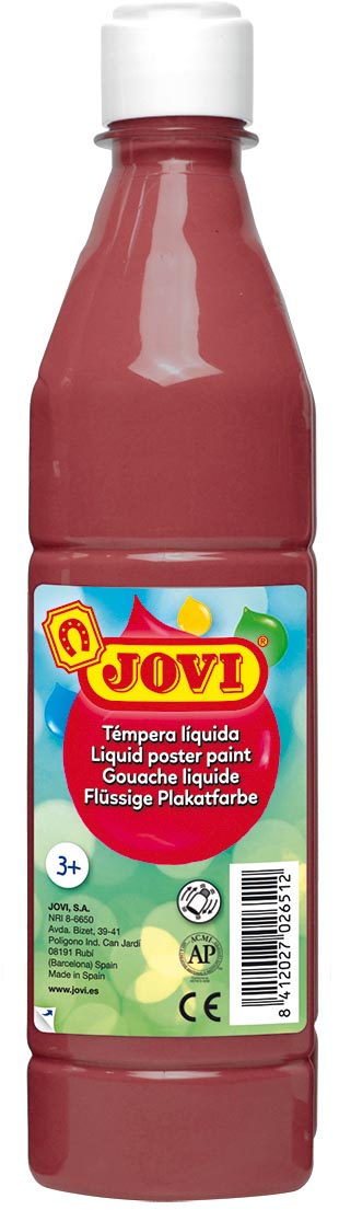 Jovi plakkaatverf, fles van 500 ml, bruin