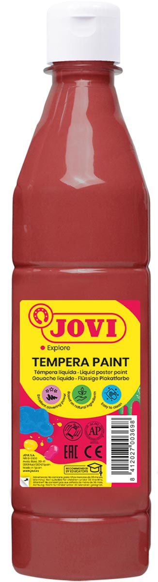 Jovi plakkaatverf, fles van 500 ml, bruin Jovi plakkaatverf, fles van 500 ml, bruin