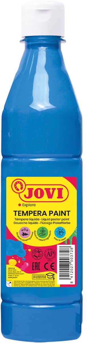 Jovi plakkaatverf, fles van 500 ml, cyaanblauw Jovi plakkaatverf, fles van 500 ml, cyaanblauw