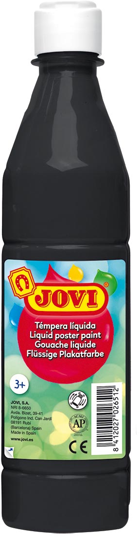 Jovi plakkaatverf, fles van 500 ml, zwart