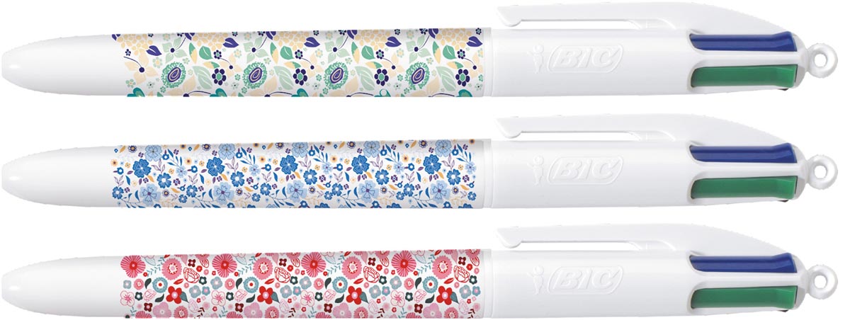 Bic 4 Colours Décor Limited Edition, balpen, medium, 4 klassieke inktkleuren Bic 4 Colours Décor Limited Edition, balpen, medium, 4 klassieke inktkleuren