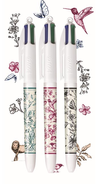 Bic Colours Décor Limited Edition 4-kleurenbalpen, medium, klassieke inktkleuren afbeelding