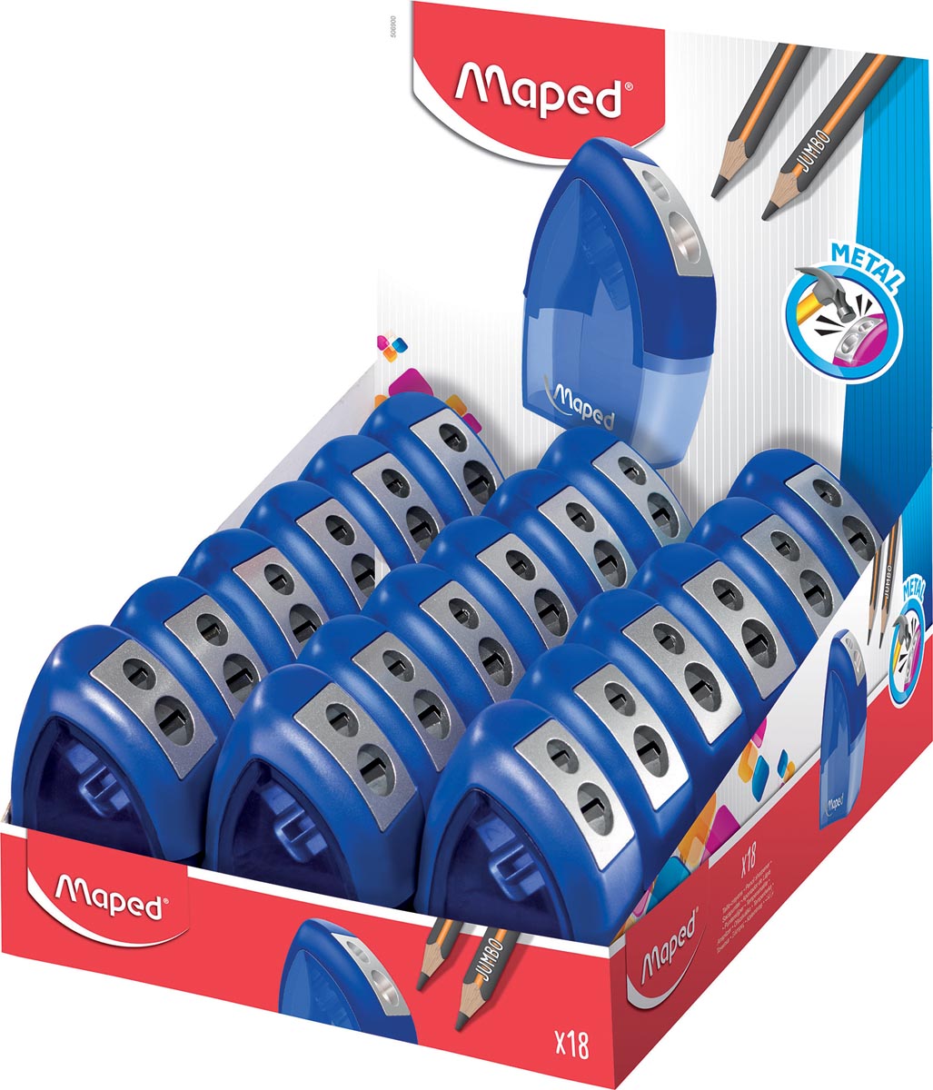 Maped Potloodslijper Tonic Metal 2-gaats, doos van 18 stuks