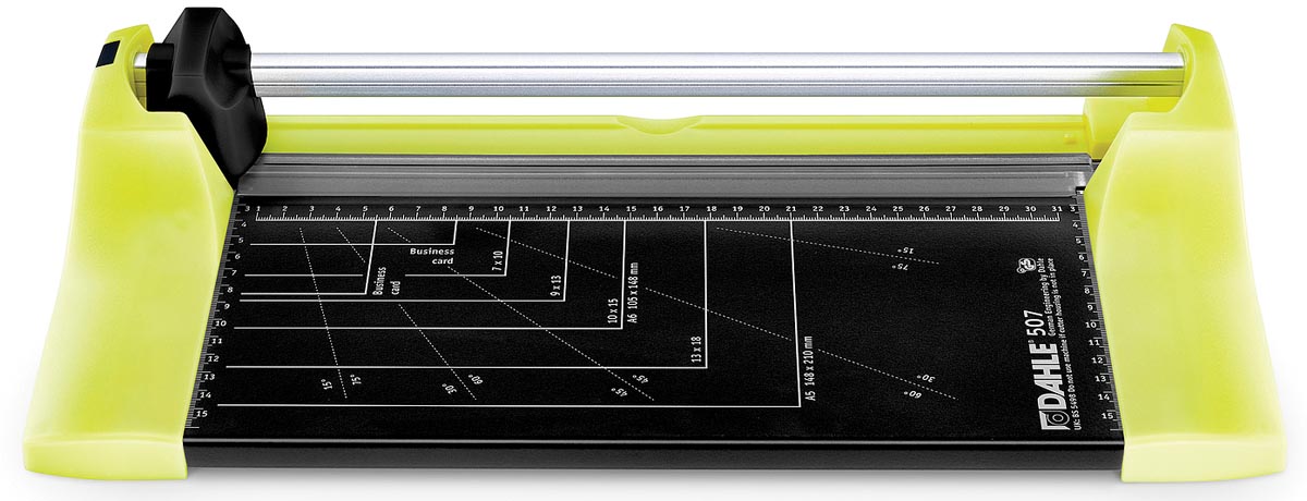 Dahle rolsnijmachine 507 voor ft A4, capaciteit 8 vel, groen