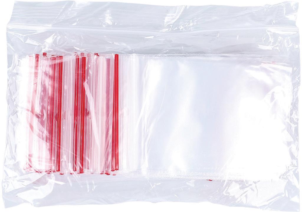 OFFICE products gripsealzakje, transparant, pak van 100 stuks, 60 x 80 mm