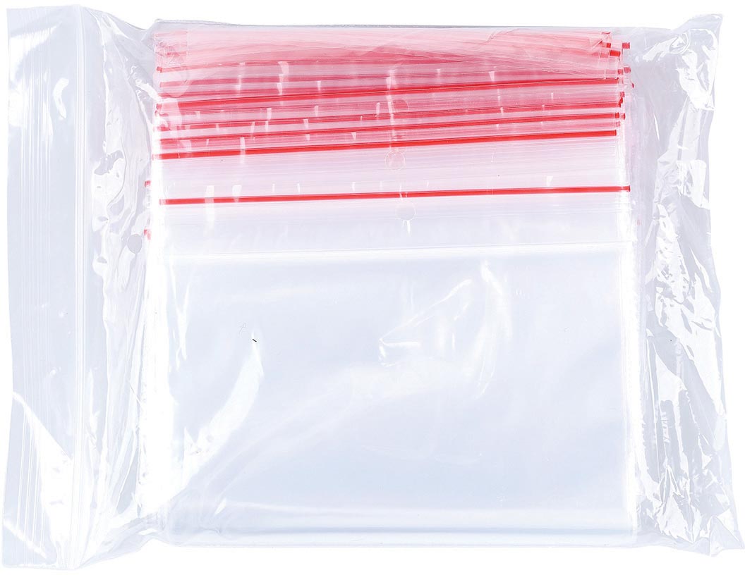 OFFICE products gripsealzakje, transparant, pak van 100 stuks, 120 x 180 mm afbeelding