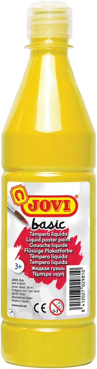 Jovi plakkaatverf, fles van 500 ml, geel